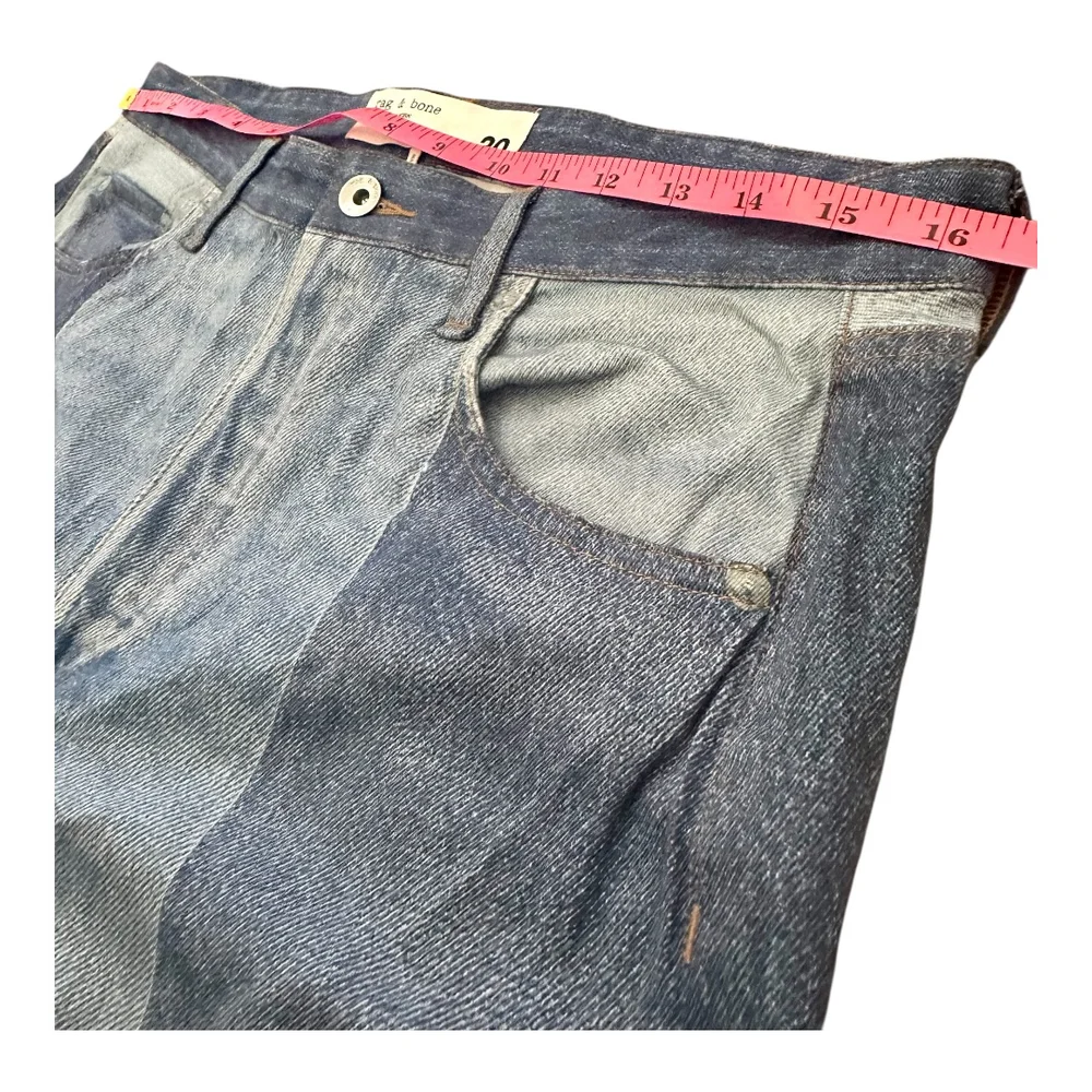 rag & bone Blue Patchwork High-Waisted Jeans - Size 30 - Picture 5 of 7